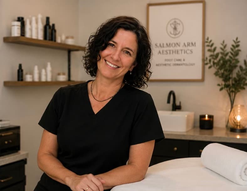 Karilee Slubowski, LPN, in her treatment room at Salmon Arm Aesthetics